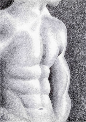 Ink drawing made by visual artist Kera Damo from The Hague as part of Inktober